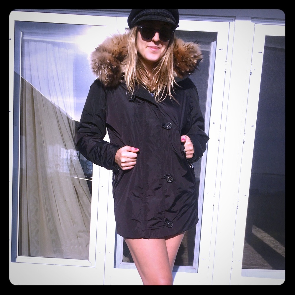 Madonna di Campiglio, Italy Black Fur Jacket!